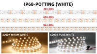 Tira LED Programable Sir Wheat de Bajo Voltaje a Todo Color 12V WS2815 RGBW de Cuatro Hilos con Control de Píxel Único y Efecto de Persecución de Color, Impermeable
