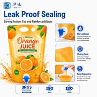 Sac de distribution de boissons en gros pour usine, 3L, 5L, 10L, avec robinet, en film PE transparent, pour sirop, thé, lait, jus d'orange, marques diverses
