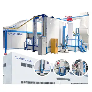Automatic Powder Coating Line with Curtain panel metal panel
