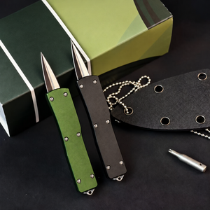 Mini Coltello Pieghevole in Acciaio D2 con Manico in Alluminio e Fodero Kydex, Coltello Tascabile Tattico EDC, Strumento per Campeggio e Sopravvivenza, Regalo - Product Image 3