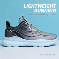 Chaussures de course pour hommes à haute élasticité et absorption des chocs, respirantes en mesh, pour la gym et la course sur route