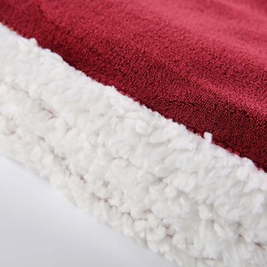 Manta Sherpa de tiro de sofá rojo antipilling y sin decoloración, suministro de fábrica a bajo precio - Product Image 3