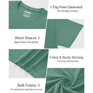 T-shirts légers pour hommes en coton biologique 100% Évacuation de l'humidité Hauts d'été surdimensionnés 300 Gsm Échantillon gratuit - Product Image 2