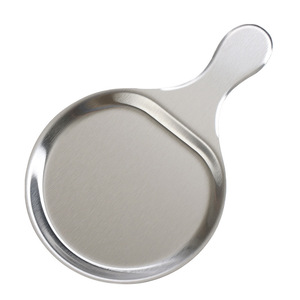 Stainless Steel Round Plate Gold Bottom Steak Plate Party Snack Dish Hotel Food Use - Product Image 3