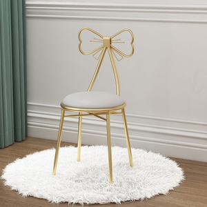 Leather Velvet Dining Chair Heavy Duty Makeup Chair Artist Makeup Studio Chair - Product Image 5