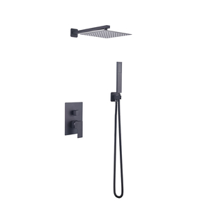 Pommeau de douche pluie carré USA avec bras d'extension de 12 pouces grand pommeau de douche pluie cascade <span class=keywords><strong>corps</strong></span> complet - Product Image 3