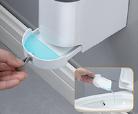 Ensemble brosse de toilette murale en TPR blanc avec distributeur de savon en plastique – Fournisseur fabricant