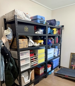 Étagère de rangement sans boulons pour la maison et l'entrepôt, étagère en acier angulaire légère, étagère noire pour utilisation en montage - Product Image 2