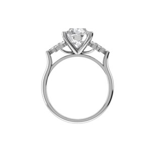แหวนเพชรกลม & เพชรพลอยสำหรับผู้หญิง925 9kt เงิน14kt 18kt ทองแหวนหมั้น - Product Image 4