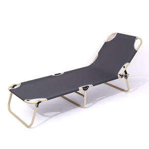 Ajustável portátil Folding Metal Cot Camping camas dobráveis para Outdoor <span class=keywords><strong>Beach</strong></span> Courtyard & Pool Use - Product Image 1