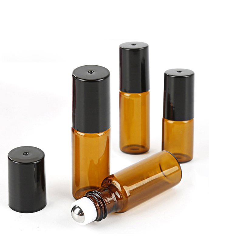 10ml roller bottle 1ml 2ml 3ml 5ml roll on glass bottle amber roller bottle for perfume essential oil