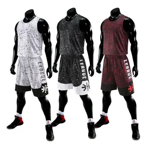 Factory price 100% polyester sublimation dry fit carton logo customize blank basketball jerseys/uniform