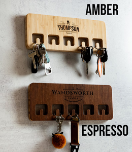 <span class=keywords><strong>Portachiavi</strong></span> da Parete in Legno per Casa e Ufficio, Appendichiavi Decorativo Galleggiante in Legno da Parete - Product Image 3