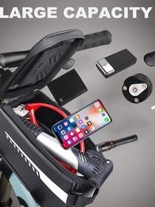 Pour <span class=keywords><strong>ROCKBROS</strong></span> nouveau Design <span class=keywords><strong>cadre</strong></span> <span class=keywords><strong>de</strong></span> cyclisme en plein air sac <span class=keywords><strong>de</strong></span> vélo avant avec support <span class=keywords><strong>de</strong></span> téléphone tactile à écran pour l'équitation - Product Image 6
