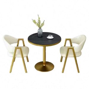 Muebles Comerciales Personalizados de Estilo Nórdico, Mesa de Café de Metal para Cafetería, Comida Rápida, Restaurante - Product Image 2