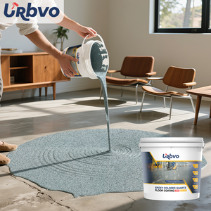 Vernice per <span class=keywords><strong>Pavimenti</strong></span> in Sabbia Colorata Epossidica <span class=keywords><strong>Bicomponente</strong></span> a Base d'Acqua Personalizzata, Rivestimento PU Facile da Applicare per Ristrutturazione di Cemento Interno - Product Image 2