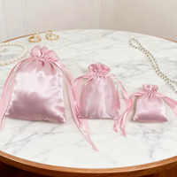 Pochette à cordon en satin écologique ZXF effet nacré 10x15cm pour bijoux, rangement domestique, sac cadeau événementiel, expédition directe usine Jiangsu