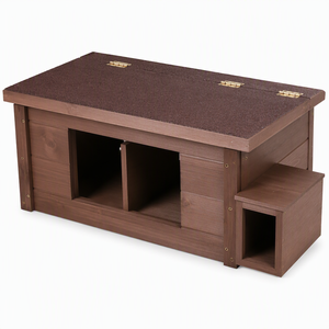 Casetta per Ricci in Legno Naturale, Resistente alle Intemperie, Rifugio per Piccoli Animali da Giardino, per l'Ibernazione <span class=keywords><strong>Invernale</strong></span> - Product Image 1