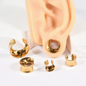 Edelstahl Ghost Ear Gewichte Kleiderbügel für dehnbare Mondform Messgeräte Stecker Mode <span class=keywords><strong>Body</strong></span> <span class=keywords><strong>Piercing</strong></span> Schmuck 10MM-25MM - Product Image 3