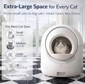 Bac à litière pour chat autonettoyant intelligent de 70 L avec contrôle par application et contrôle des odeurs - Personnalisation disponible - Product Image 4