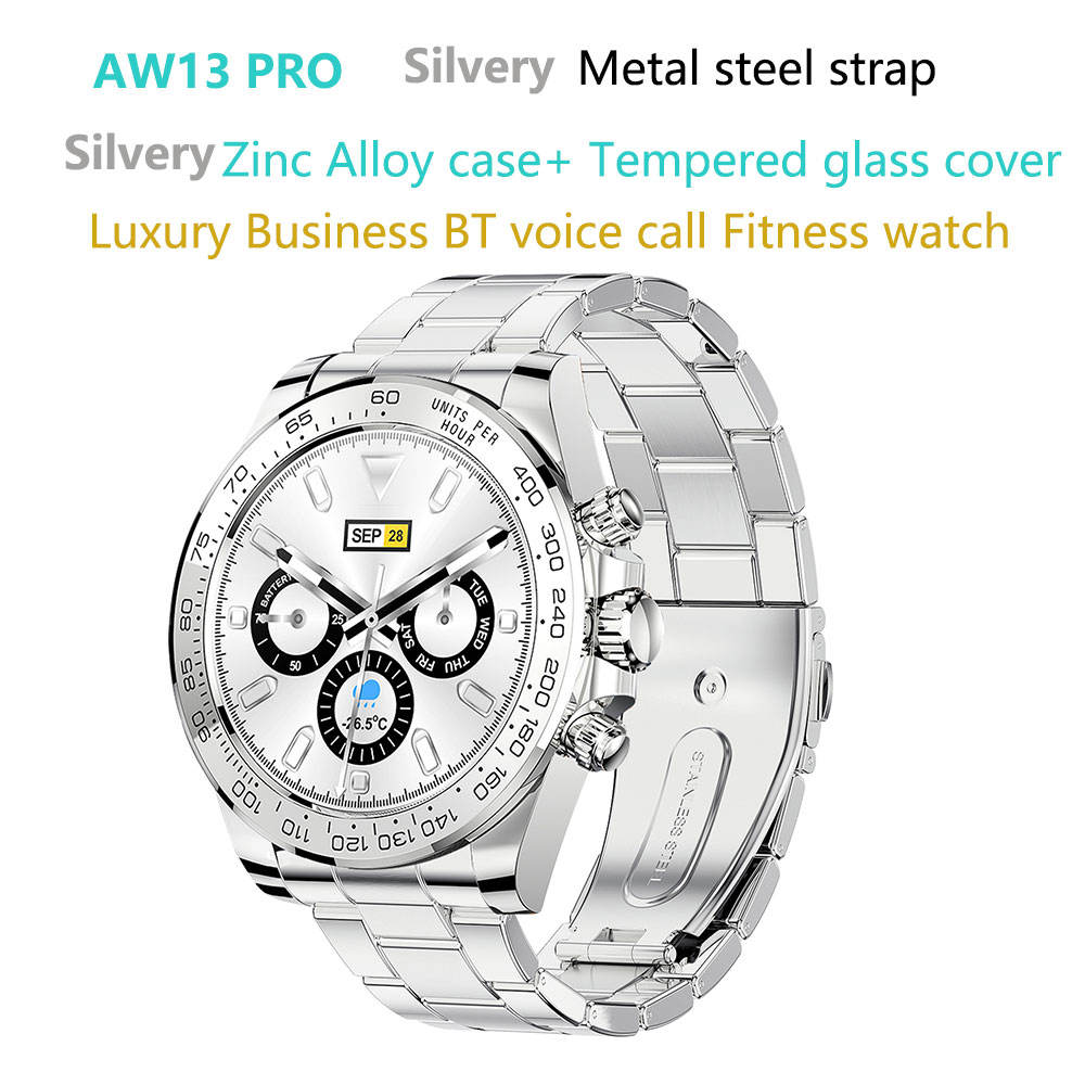 AW13-PRO-luxury-man-smart-watch de acero inoxidable de plata