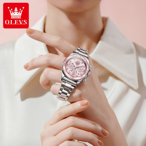 <span class=keywords><strong>Montre</strong></span> à quartz Olevs 5632 pour <span class=keywords><strong>femme</strong></span>, mode sport, chronographe, calendrier lumineux, logo diamant, alliage 18 mm, multifonctionnelle, cadeau - Product Image 3