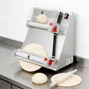 Presse à base <span class=keywords><strong>de</strong></span> <span class=keywords><strong>pizza</strong></span> industrielle semi-automatique <span class=keywords><strong>de</strong></span> 10 à 40 cm en acier inoxydable, comparable à une machine industrielle <span class=keywords><strong>de</strong></span> fabrication <span class=keywords><strong>de</strong></span> nouilles - Product Image 3