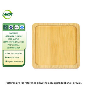 Sous-verres en bambou, formes assorties, base vide pour tasse à boire, plateaux, <span class=keywords><strong>plaque</strong></span> d'art, fournitures de bricolage, décoration artisanale pour la maison, cadeau - Product Image 1