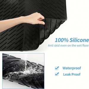 Tapis de séchage de vaisselle carré en silicone ultra absorbant et écologique avec rebord de drainage intégré – Tapis et sous-plats hygiéniques pour comptoir de cuisine - Product Image 2