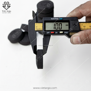 Top Choice Premium Coconut Shisha Carbón Cubo redondo Patrón de concha Hecho a máquina Barbacoa Carbón Hecho en Vietnam - Product Image 1