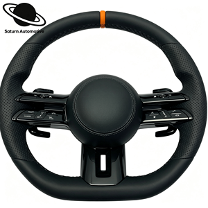 Volante de Cuero Perforado para <span class=keywords><strong>Mercedes</strong></span> Benz C200 2017 E240 W204 W207 W166 W212 W213 W221 C63 C30 2019 E53 2011 E350 AMG - Product Image 2
