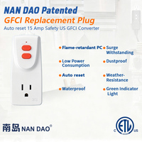 NANDAO ETL Onaylı Otomatik Sıfırlamalı 3 Prizli 15 AMP Topraklı Tek Prizli GFCI Adaptörü Çatı Buz Çözme ve Hastaneler için Kendi Kendini Test Eden