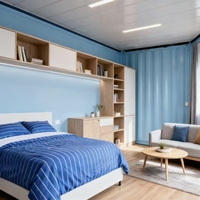 Maison préfabriquée moderne en conteneur maritime empilable Sinoy à deux étages de 20 pieds ou 40 pieds avec chambre, salle de bain et cuisine pour complexe hôtelier