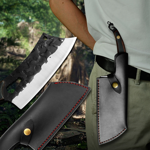 Ensemble de couteaux tactiques Xingye multifonctionnels de 7 pouces, couteau de chef, couteau de boucher, design épaissi, étui en cuir, couteau de survie, cuisine - Product Image 6