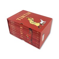 Vente en gros d'un ensemble de 8 livres reliés en couverture rigide, l'histoire de Tintin, livre pour enfants