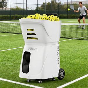 Équipement d'entraînement de pickleball intelligent et portable en ABS, capacité de 80 balles, contrôle par application, vitesse de 20 à 120 km/h, service à rotation interne - Product Image 2