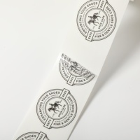 Autocollants adhésifs imprimés sur mesure - Papier synthétique en vinyle PVC imperméable - Logo de marque en forme ronde