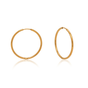 ต่างหูห่วงขนาดใหญ่ QYRY Trendy ชุบทอง 18K ทำจากสแตนเลส<span class=keywords><strong>ส</strong></span>ตีล กันน้ำ เห<span class=keywords><strong>ม</strong></span>าะ<span class=keywords><strong>ส</strong></span>ำหรับใ<span class=keywords><strong>ส</strong></span>่ทุกวันสำหรับทุกเพศ - Product Image 4
