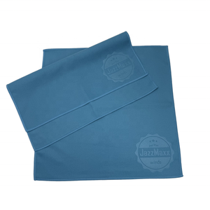 Chiffonnette de nettoyage en microfibre bleu ciel 200 GSM de qualité supérieure avec logo personnalisé en relief <span class=keywords><strong>pour</strong></span> instruments de musique et lentilles optiques 30 x 30 - Product Image 4