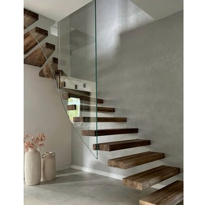 <span class=keywords><strong>Kit</strong></span> <span class=keywords><strong>Scala</strong></span> Sospesa Facile da Installare Fai-da-Te, con Travi in Metallo Durevoli e Gradini in Legno per Ville e Appartamenti - Product Image 4