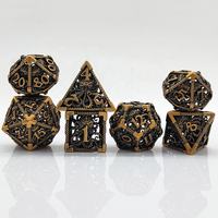 Dés creux polyédriques du dieu endormi Cthulhu donjons et dragons poulpe dés en métal pour joueur du MDN