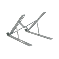 Support portable pliable en alliage métallique 2025, réglable en hauteur sur 6 positions, avec patins antidérapants en silicone, pour ordinateur portable/tablette/iPad de 10 à 17,4 pouces