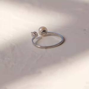 9350DIY Accesorios de Perlas, Base de Plata S925, Base Vacía, Moderna, para Colgante de Oro/Plata, Anillo, Chapado en Rodio, Joyería de Concha - Product Image 3