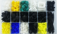730 pièces Clips de retenue de pare-chocs combinaison costume Nylon Clip voiture Push Clips de retenue 6 tailles Auto attaches assortiment ensemble