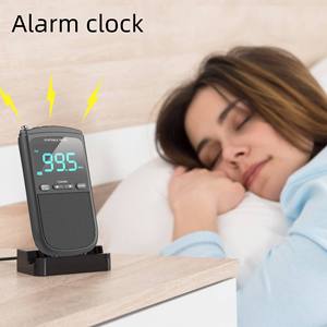 Digital Display AM FM Portable Radio 800mAh Rechargeable LED Pocket Broadcast Receiver ABS Plastic <b>Mini</b> <b>Speaker</b> - Product Image 4