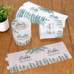 Lebao – Lot de 12 bougeoirs cylindriques brillants à motif <span class=keywords><strong>feuille</strong></span> pour décoration de table, anniversaires, mariages et autres occasions - Product Image 4