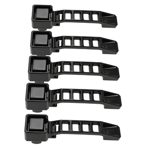 Pour <span class=keywords><strong>Jeep</strong></span> <span class=keywords><strong>Wrangler</strong></span> JK/JKU 2007-2018, kit de poignées de porte extérieures noires en aluminium - Product Image 2