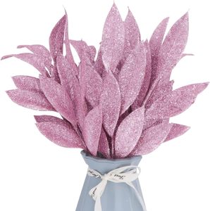 Décorations de table de <span class=keywords><strong>mariage</strong></span> en promotion, brindilles de Noël, feuilles artificielles scintillantes pour arbres - Product Image 6