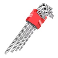 Clé Torx en acier au chrome-vanadium CRV de type L, T10 T15 T20, embout de tournevis avec trou magnétique pour vis antivol