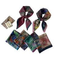 Etnische bandana lente natuurlijke bloemen satijnen sjaal voor dames landelijke stijl veelzijdige frisse professionele vierkante stropdas herfst